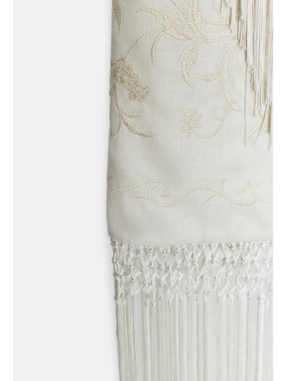 Zara ZW COLLECTION 100% LINEN EMBROIDERED MIDI SKIRT - Picture 3 of 11